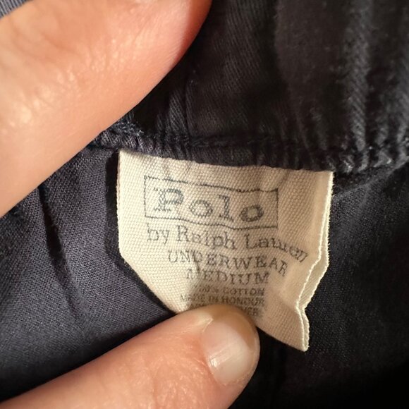 Polo Ralph Lauren Mens M Navy Blue Lounge Pants Cotton Elastic Waist Logo Pocket - Picture 5 of 9